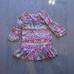 Rosa Nud Floral Print Pink Tunic Dress Beach Summer Lightweight Size Small Red Photo 11