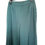 Nasty Gal NEW High Waist Green Satin Wide Leg Pants NWT Size 6 Photo 3