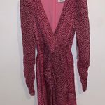 Bailey44 NWT $238 Bailey 44 Juniper Pink Ruffle Polka Surplice Neck Dot-Print Dress 4 Photo 3