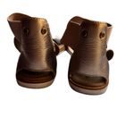 Sorel Ella II Bronze Gold Metallic Ash Slide Sandals Gladiator Size 7.5 Ankle Photo 4