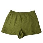 Abound  Linen Blend Olive Green Pull‎ On Shorts Elastic Waist Size XL Summer Photo 1