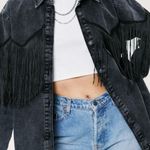 Nasty Gal western fringe denim jacket Photo 0