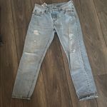 Levi's Blue Straight Jeans with Vintage Distressing Photo 1