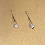 Green & Clear Crystal Candy Cane Earrings Photo 3