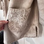 Cream Fur Vintage Long Coat Tan Size L Photo 5