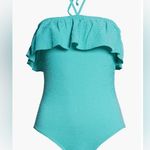 J.Crew NEW! Gingham Ruffle Bandeau One-piece Swimsuit Photo 5