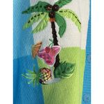 Breckenridge Vintage Woman Sweater 2X Tropical Patchwork Ramie Knit Cardigan Photo 6