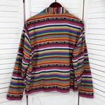 Chico's Chico’s Design Vintage Rainbow Striped Serape Jacket Large Multicolor Western Photo 7
