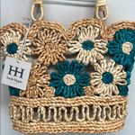 Haute Hippie  | Teal Floral Tote Bag Photo 1