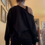 Nike  Air Off-Shoulder Sweatshirt Black Photo 2