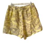 & Other Stories & Other Stories Water Color Printed High Waist Shorts Size L Large Yellow Photo 4