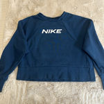 Nike navy blue cropped crewneck sweatshirt Size S Photo 0
