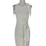 Cinq a Sept Nanon Crepe Ruffle Dress in Ivory White Size 6 Photo 4