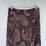 East 5th Vintage Y2K  Midi Skirt Womens 14 Brown Paisley Whimsigoth Fairy Photo 4