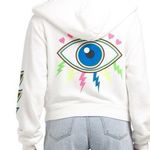 Lauren Moshi Lips & Eye Cropped Hoodie Size XS Photo 0