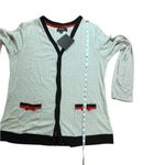 Ellen Tracy  2 Piece Top & Pant Pajama Set Red and Black Size Medium. NWT p26 Photo 3