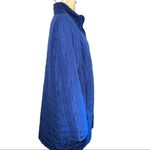 Woman Within  blue quilted zip up lightweight jacket with side pockets! Photo 2
