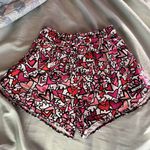 BRITTO Shorts Pink Red Heart Graphic Print Brand New With Tags Size XS Photo 0
