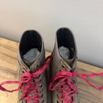 Sorel Lexie Hidden Wedge Boots Grey Pink Leather Lace Up Winter Women’s Photo 5