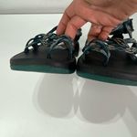 Chaco Sandals Teal Green Aztec Strappy Sling Back Women 8 Outdoor non marking Photo 3