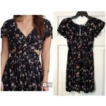 American Eagle  black floral cutout dress XXS Photo 1