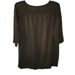 Design History  Brown Short Sleeve Blouse Size 1X Photo 1