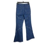 Forever 21  High Rise Flare Size 26 Blue Denim‎ Retro Stitching Cowgirl Hippie Photo 1