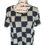 LuLaRoe Carly Dress Americana Monochrome Stars and Stripes Flag Womens Large Photo 1