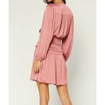 Current Air  Long Sleeve Satin Dress in Dusty Rose Size M Photo 1