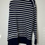 Madewell  Cozy Walker Open Cardigan Wool Alpaca Blue White Large Photo 4