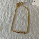 Kate Spade : Gold Tone “Love Love” Bracelet- Red Heart Accent- Pink Dust Bag Photo 5