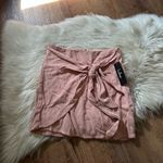 Lulus LULU’S Ayla Blush Pink Tie Front Mini Skirt Photo 4