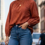 Roller Rabbit  Eyelet Blouse Top in Terra Photo 0