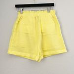 FRNCH NWT  Yellow High Waisted Tie Belt Shorts M Photo 3