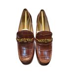 Ralph Lauren Lauren Women Winslet Crocodile-Embossed Leather Pump Loafer 6 Photo 9