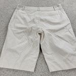 Ralph Lauren Vintage LRL ACTIVE Womens Shorts 6 Khaki Seersucker Bermuda Pinstripe Photo 9