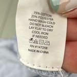 Simply Southern  Knit Oversized Henley Tee Women's Size Small Baby Blue Bohemian Photo 6