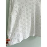 Madewell  | NWT Embroidered Wide-Sleeve Boxy Tee in White | Sz XS Photo 5