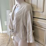 ZARA Women’s  Loose Fitting Linen Cropped Blouse Top 3/4 Sleeves Button Sz XS NWT Photo 1