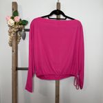 Athleta Pink Long Sleeve Cinched Tie Athletic Shirt Size Small Photo 3