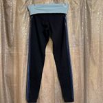 PINK - Victoria's Secret  Ultimate Black Blue Stripes Foldover Waist Yoga Pants Smal Photo 2
