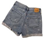 Hollister  Curvy Ultra High Waist Mom Shorts 3" Inseam Denim Daisy Embroidery W26 Photo 1