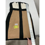 Womans NY & Co Stretch Strapless Mini Dress 6 Multicolor Back Zip Slit Black Photo 7