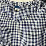 Old Navy Womens Shirt Blouse Blue White Gingham Plaid Seersucker Size Medium Photo 9