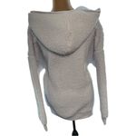 PINK - Victoria's Secret  Sherpa Hoodie Pullover Womens Large Gray Blue Cozycore NWT Photo 4
