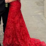 Camille La Vie Red Prom Dress Photo 3