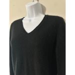 L.L.Bean  Black 100% Cashmere V-Neck Sweater Women's Size Medium Photo 1