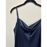 Bebe  y2k satin slip dress size S navy blue spaghetti straps midi length Photo 1