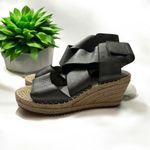 Eileen Fisher Willow Wedge Espadrille Women’s Size 5.5 Leather Sandals metallic Photo 1