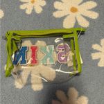 Clear Cosmetic Bag with Colorful SKIN Letters Green Photo 1